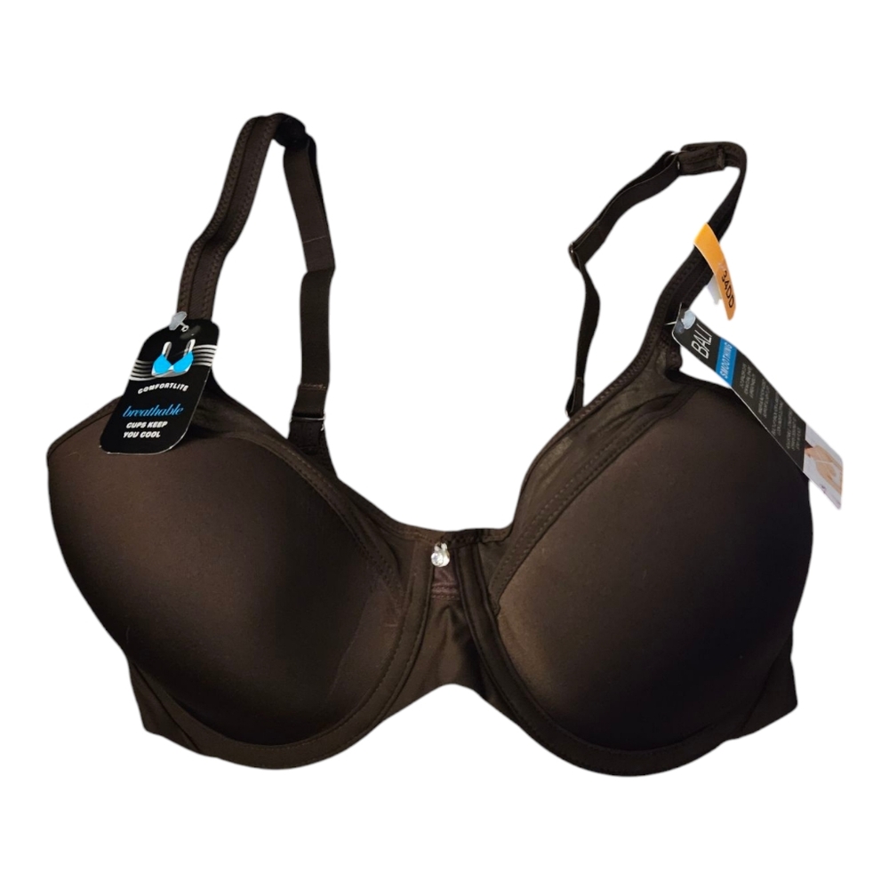 Bali One Smooth U Ultra Light Bra, Underwire T-shirt Bra Brown Size 34DD